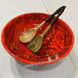 Printed Serving Bowl with Spoon