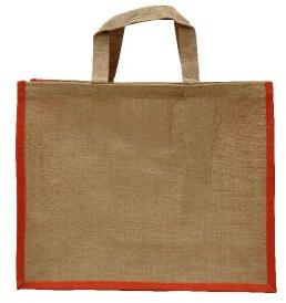 PP LAMINATED JUTE Shopping BAG WITH Self Handle