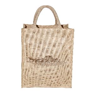 PP LAMINATED JUTE TOTE BAG WITH ROPE HANDLE