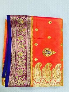 Satan Shalu Laccha Embroidery Work Saree