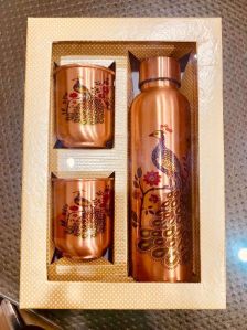 Printed Copper Bottle Set