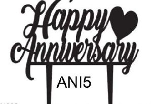 Ani5 Anniversary Cake Topper