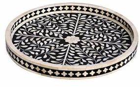 Round Bone Inlay Tray