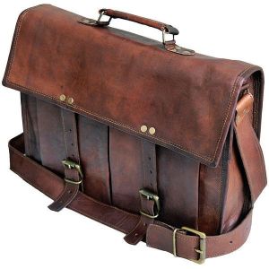 Classic Handcrafted Mens Vintage Leather Briefcase