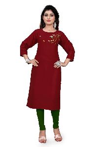 Rayon 14 Kg with Embroidery Design Kurti