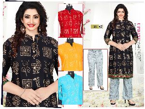 Printed Kurti Palazzo Set