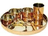 copper steel thali dinner set