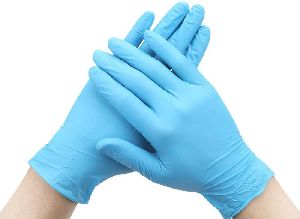 nitrile blue powder free gloves