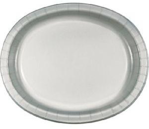 Oval Silver Paper Plates