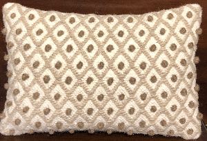 Jharoka Handwoven Wool and Cotton Cushion Cover