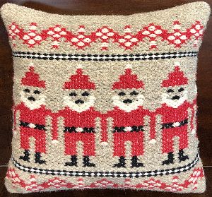Santa Handwoven Wool Cushion Cover