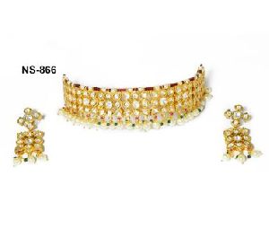 NS-866 Kundan Bridal Necklace Set