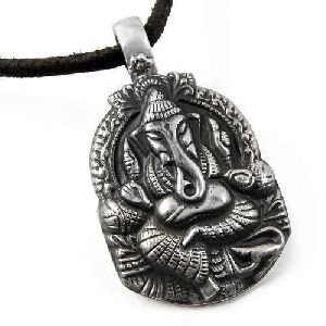 Sterling Silver Ganesha Pendant