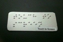 Metallic Braille Label