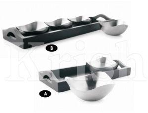 Opera Snack Tray Set with Wooden Stand