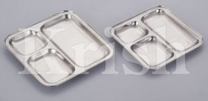 Square 3 Compartment Tray