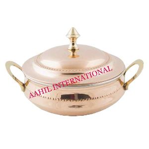 Copper Steel Hammered Handi