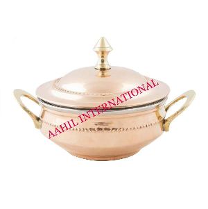 Copper Steel Hammered Handi