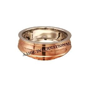 Copper Steel Hammered Handi