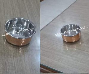 Copper Steel Serving Bowl