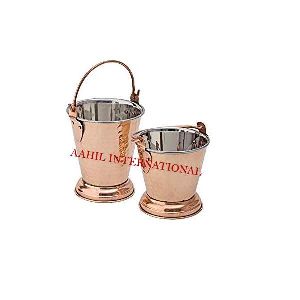 Copper Steel Serving Bucket