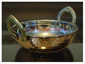 Copper Steel Serving Dish