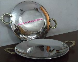 Copper Steel Serving Tawa