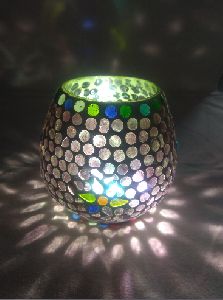 Mosaic Glass Votive