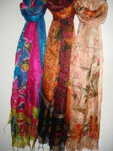 Women Hand Painted Silk Scarves