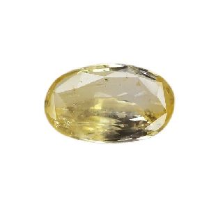 Oval Unheat Yellow Sapphire Stone