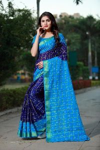 Jmv Designer Studio Present By Handicraft cotton bandhej saree