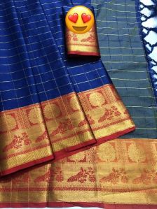 Jmv Designer Studio Present By Meenakshi Checks COTTON SAREE