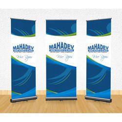 Roll up banner stand