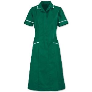 Green Cotton Hospital Nursing Dress