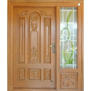 Wooden glass door