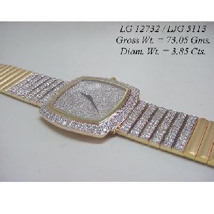 Unisex Custom Diamond Wrist Watch