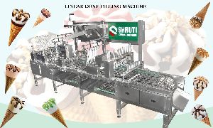 Linear Ice cream Cone Filling Machine