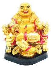 Mahavir Shinny Golden Feng Shui Laughing Buddha