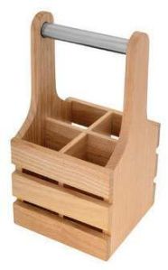 Wooden cutlery holder