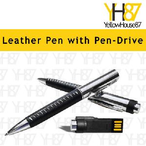 Leather Pen with Pen-Drive