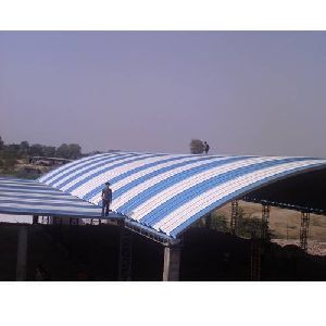 trussless roofing system