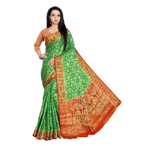 Border Green Party Wear Plain Saree, With blouse piece, 6.30 mtr at Rs  800/piece in Surat