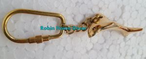 Brass Dolphin Keychain