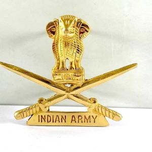 Brass Indian Army Logo