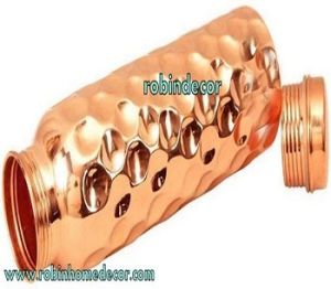 copper hammered water bottle