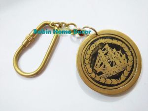 Nautical Calendar Brass Keychain