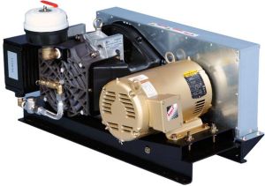 Base mounted scroll air compressors