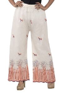 Ladies Embroidered Palazzo Pant
