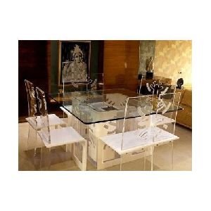 Acrylic Dining Table Set