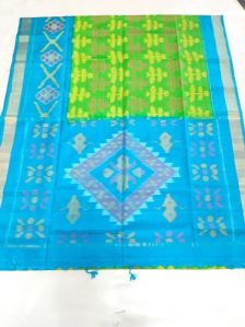 Double warp Ikkat Silk Saree